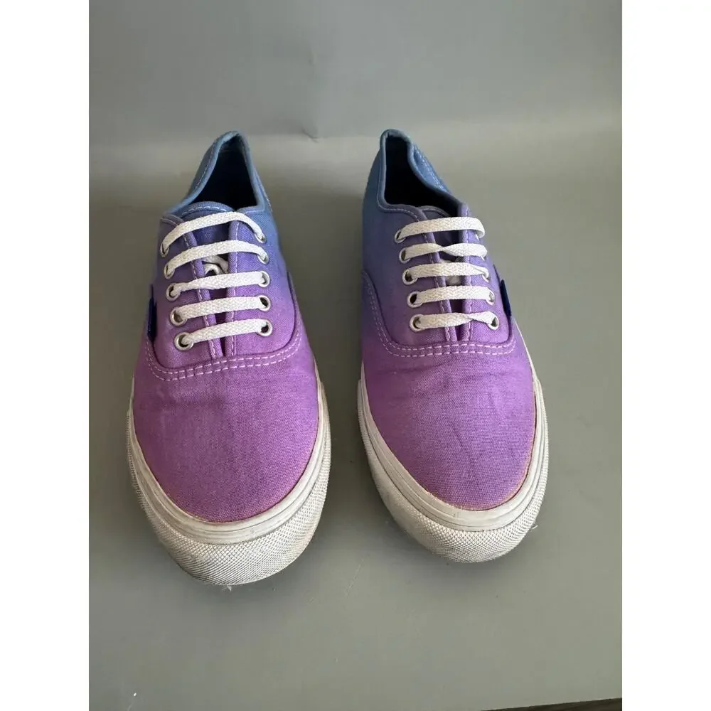 Vans Authentic Low Top Purple Ombre Sneakers Shoes Skate Men's 6.5 Women 8 - Picture 5 of 7
